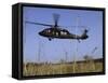 March 31, 2007, a US Army UH-60 Black Hawk Helicopter Prepares to Pick up Soldiers-Stocktrek Images-Framed Stretched Canvas