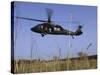 March 31, 2007, a US Army UH-60 Black Hawk Helicopter Prepares to Pick up Soldiers-Stocktrek Images-Stretched Canvas