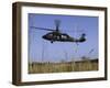 March 31, 2007, a US Army UH-60 Black Hawk Helicopter Prepares to Pick up Soldiers-Stocktrek Images-Framed Photographic Print