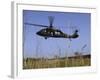 March 31, 2007, a US Army UH-60 Black Hawk Helicopter Prepares to Pick up Soldiers-Stocktrek Images-Framed Photographic Print