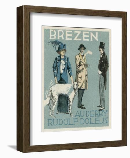 March. Au Derby Rudolf Dole Fashions, Prague-null-Framed Giclee Print