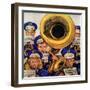 "March Band at Football Game," October 19, 1946-Stevan Dohanos-Framed Giclee Print