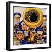 "March Band at Football Game," October 19, 1946-Stevan Dohanos-Framed Giclee Print