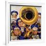 "March Band at Football Game," October 19, 1946-Stevan Dohanos-Framed Giclee Print