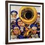 "March Band at Football Game," October 19, 1946-Stevan Dohanos-Framed Giclee Print