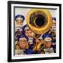 "March Band at Football Game," October 19, 1946-Stevan Dohanos-Framed Giclee Print