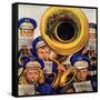 "March Band at Football Game," October 19, 1946-Stevan Dohanos-Framed Stretched Canvas