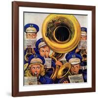 "March Band at Football Game," October 19, 1946-Stevan Dohanos-Framed Giclee Print