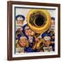 "March Band at Football Game," October 19, 1946-Stevan Dohanos-Framed Giclee Print