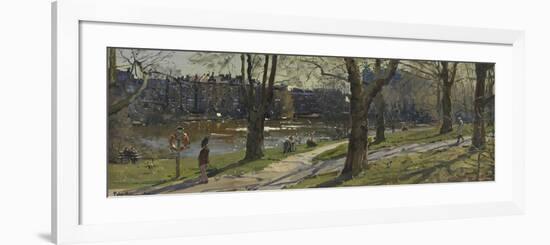 March, Hampstead Lake, Hampstead Heath, 2010-Peter Brown-Framed Giclee Print