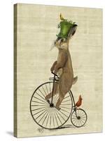 March Hare on Penny Farthing-Fab Funky-Stretched Canvas