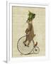 March Hare on Penny Farthing-Fab Funky-Framed Art Print