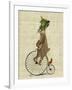 March Hare on Penny Farthing-Fab Funky-Framed Art Print