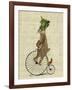 March Hare on Penny Farthing-Fab Funky-Framed Art Print