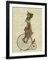 March Hare on Penny Farthing-Fab Funky-Framed Art Print