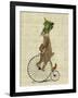 March Hare on Penny Farthing-Fab Funky-Framed Art Print