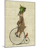 March Hare on Penny Farthing-Fab Funky-Mounted Art Print