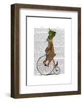 March Hare on Penny Farthing-Fab Funky-Framed Art Print