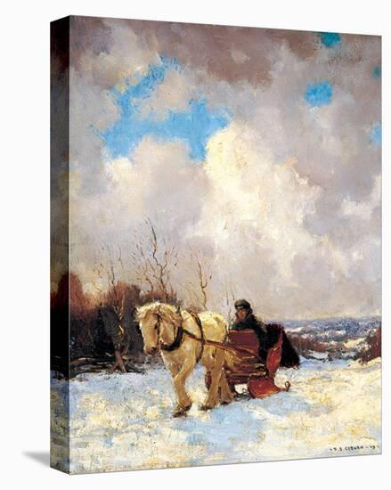 March Morning, the Red Cariole-Frederick Simpson Coburn-Stretched Canvas