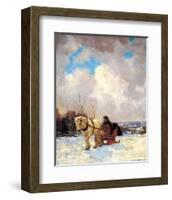 March Morning, the Red Cariole-Frederick Simpson Coburn-Framed Art Print