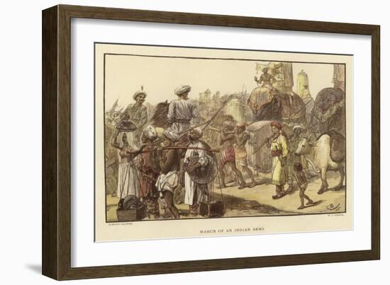 March of an Indian Army-Gordon Frederick Browne-Framed Giclee Print