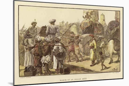 March of an Indian Army-Gordon Frederick Browne-Mounted Giclee Print