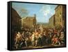 March of the Guards to Finchley, 1750-William Hogarth-Framed Stretched Canvas