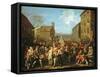 March of the Guards to Finchley, 1750-William Hogarth-Framed Stretched Canvas