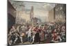 March of the Guards to Finchley, Illustration from 'Hogarth Restored: the Whole Works of the…-William Hogarth-Mounted Giclee Print