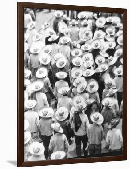 March of the Workers, Mexico City, 1926-Tina Modotti-Framed Premium Giclee Print