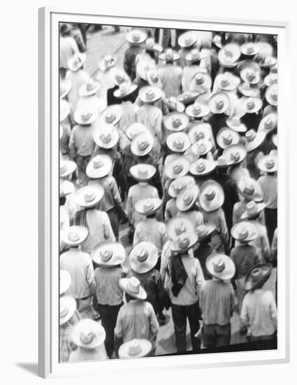 March of the Workers, Mexico City, 1926-Tina Modotti-Framed Premium Giclee Print