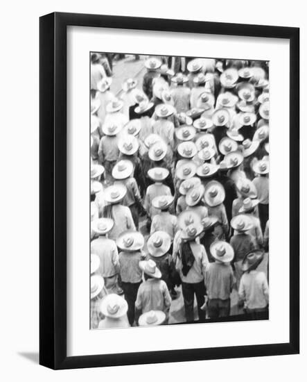 March of the Workers, Mexico City, 1926-Tina Modotti-Framed Giclee Print