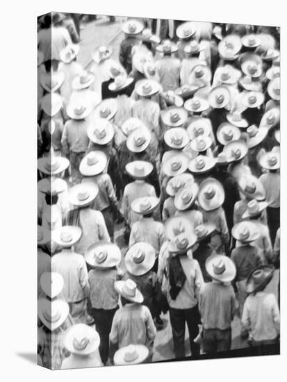 March of the Workers, Mexico City, 1926-Tina Modotti-Stretched Canvas