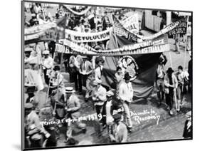 March of the Workers, Mexico City, May Day 1929-Tina Modotti-Mounted Photographic Print