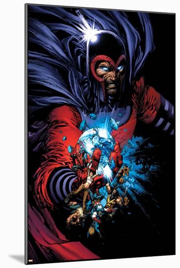 March On Ultimatum Saga Cover: Magneto-David Finch-Mounted Poster