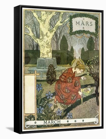 March-Eugene Grasset-Framed Stretched Canvas