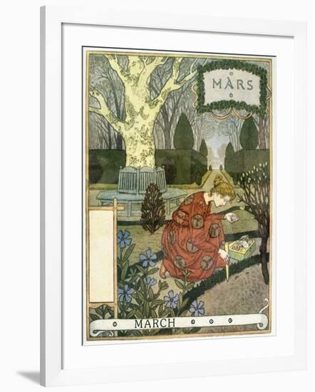 March-Eugene Grasset-Framed Giclee Print