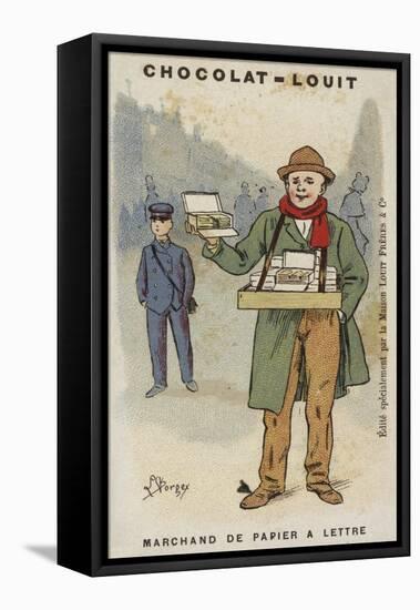 Marchand De Papier a Lettre-Louis Borgex-Framed Stretched Canvas