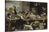 Marchands de poissons à leur étal-Frans Snyders-Stretched Canvas