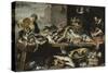 Marchands de poissons à leur étal-Frans Snyders-Stretched Canvas