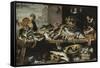 Marchands de poissons à leur étal-Frans Snyders-Framed Stretched Canvas