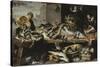 Marchands de poissons à leur étal-Frans Snyders-Stretched Canvas