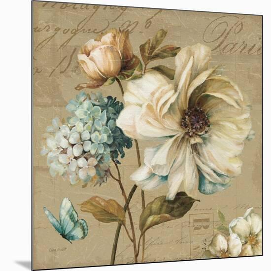 Marche de Fleurs Blue II-Lisa Audit-Mounted Premium Giclee Print