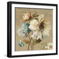 Marche de Fleurs Blue II-Lisa Audit-Framed Art Print