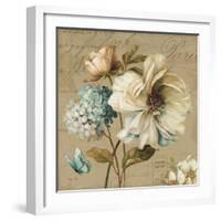 Marche de Fleurs Blue II-Lisa Audit-Framed Art Print