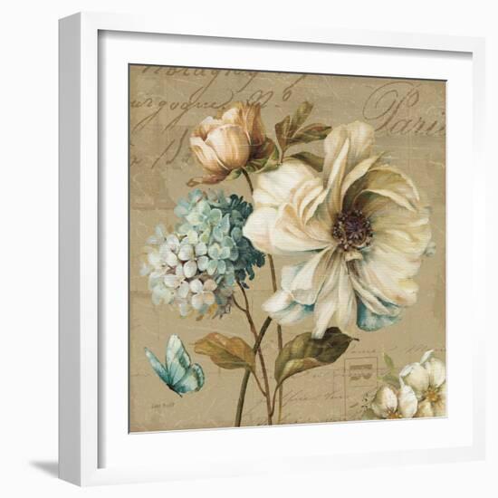 Marche de Fleurs Blue II-Lisa Audit-Framed Art Print