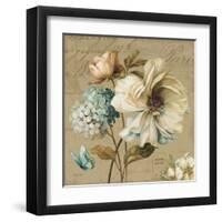 Marche de Fleurs Blue II-Lisa Audit-Framed Art Print