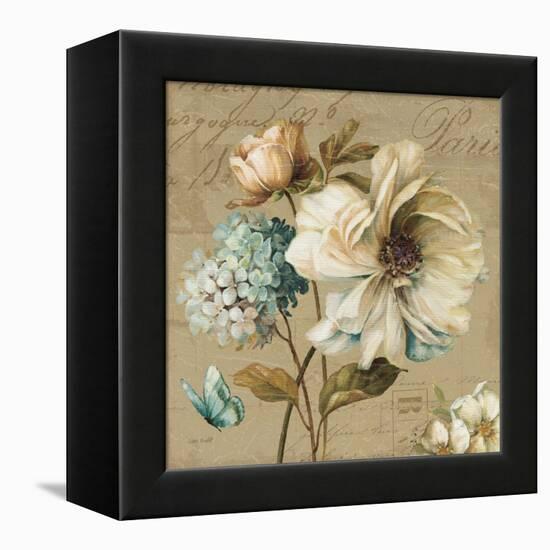 Marche de Fleurs Blue II-Lisa Audit-Framed Stretched Canvas