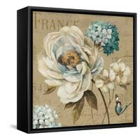 Marche de Fleurs Blue III-Lisa Audit-Framed Stretched Canvas