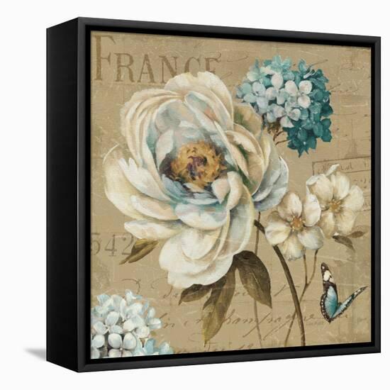 Marche de Fleurs Blue III-Lisa Audit-Framed Stretched Canvas